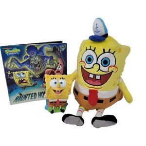 SpongeBob Plush Book Vinyl Figure Pillow Pets Toy Sailor Square Pants UNTESTED